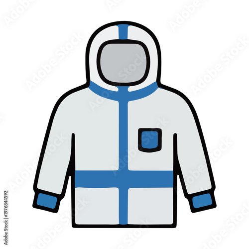 Protective Hazmat Suit Icon