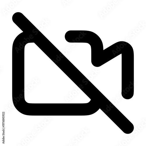 Disabled Video Camera Off Slash UI Vector Icon