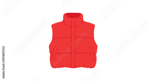 Red Padded Waistcoat or Vest.