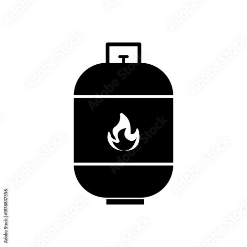 Propane gas icon on transparent background.