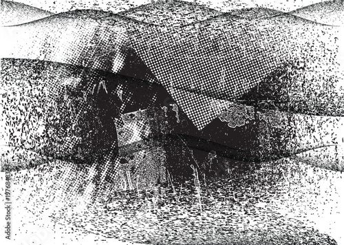 Rolled ink texture print . Distress Grunge background . Scratch, Grain, Noise, grange stamp .Place texture Over any Object to Create Grungy Effect .Rough edges vector.
