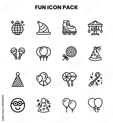 Fun Line Graphics Icons Pack