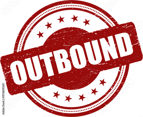 Outbound stamp label vector, Outbound stamp design