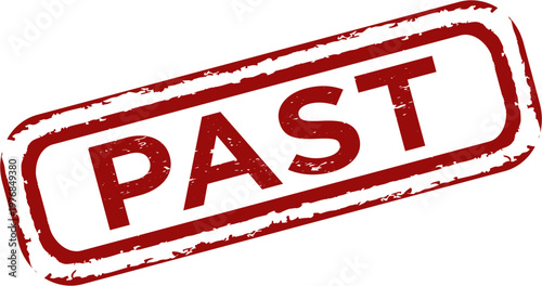 Past stamp label vector, Past stamp design