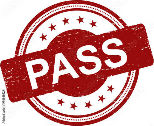 Pass war stamp label vector, Pass stamp design