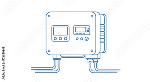 Industrial control panel with screen.