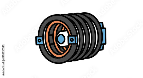 Detailed view of a mechanical pulley.