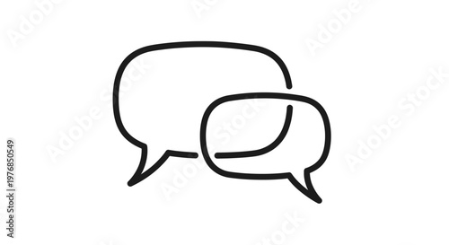 Two Speech Bubbles Talking Communication.