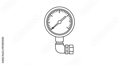 Industrial Pressure Gauge Meter Device.