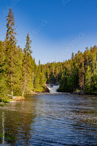beautiful summer landscape at sunset