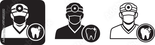 Modern miner worker helmet icon bold uniform.