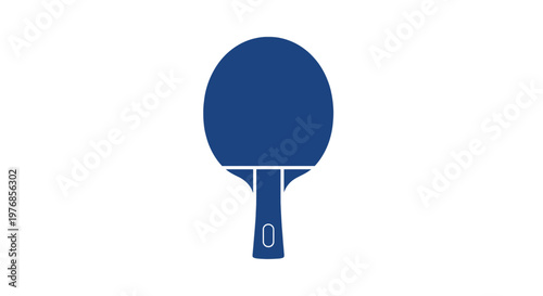 Blue Table Tennis Paddle Close Up.