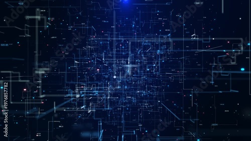Futuristic Abstract Digital Data Grid Matrix Background lines numeric streams information network, big data analytics visuals, artificial intelligence cybersecurity presentations, advanced computing