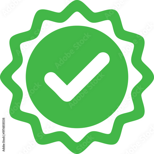 Bright Green Circular Badge With A White Check Mark Symbol Inside checkmark