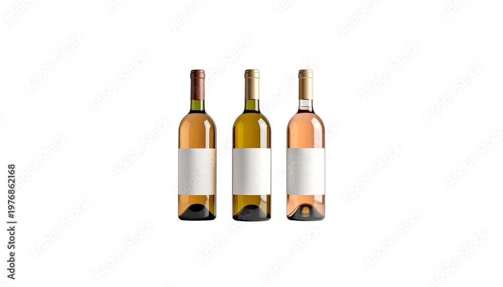 Obraz premium A bottle of red wine on a white background.