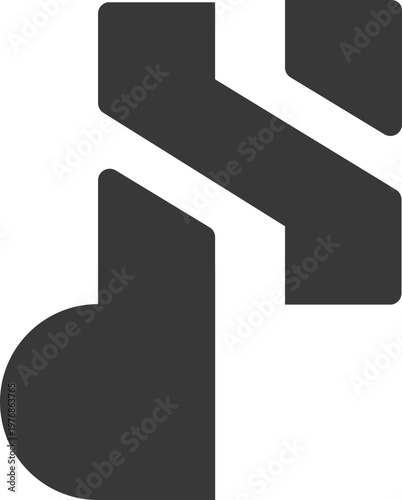 The monogram is the letter d and S. Coding, elegant and outline.