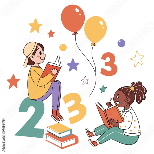 Fun Kids Education Illustration