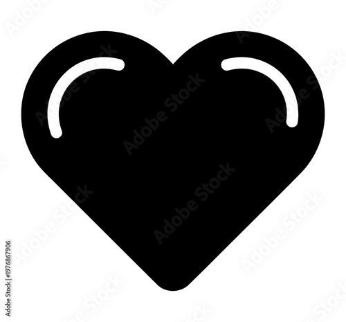 Heart shape icon, an abstract symbol representing love, care, and emotions, a graphic representation of a fundamental human feeling and connection