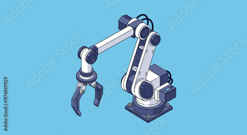 Precision industrial robotic arm designed for automated manufacturing and assembly line production in modern factories.