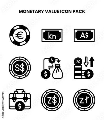 Monetary Value DuoTone Scalable Icons Pack