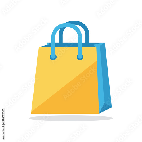 Shopping bag vector illustration for retail concepts, e-commerce graphics, marketplace designs, online store promotions, consumer goods packaging, and sales events.