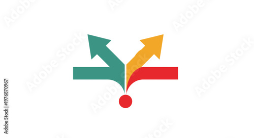 Colorful Arrows Pointing Upwards Together.