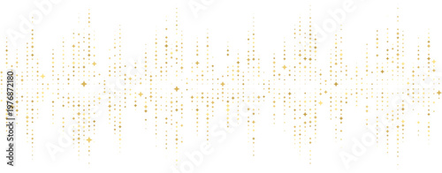 Tablou pe pânză Golden star confetti pattern with glitter texture for festive background