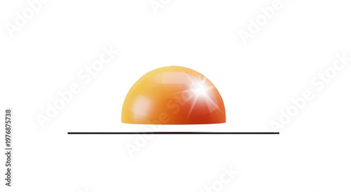 Orange sunset gem 3d render