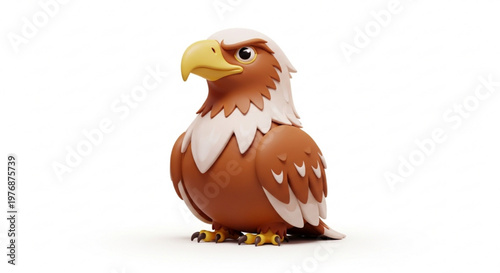Cartoon eagle 3d render
