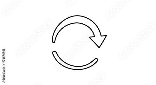 Simple Black Refresh Reload Icon Symbol.