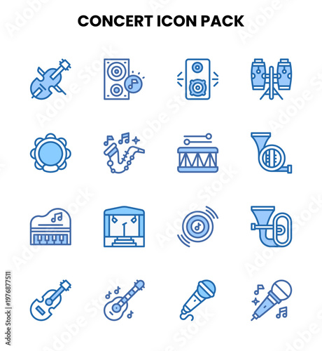 Concert Two Colour Icons Pack