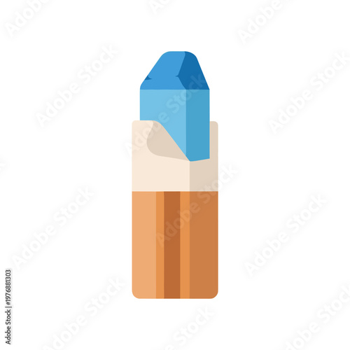 Blue chalk pastel stick in holder, artist's drawing tool for creating vibrant artwork on various surfaces, creative medium for art projects, supplies for painters and illustrators.