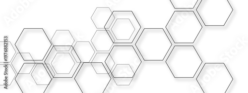 Vector Abstract hexagonal patterns, forming a complex geometric design, evoke a sense of innovation and cutting-edge technology. this image suggests scientific precision, connection and collaboration.
