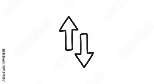 Two Arrows Pointing Up and Down.