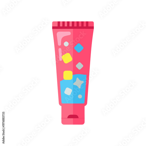 Cosmetic or medicine tube for beauty skin care, moisturizing cream, body lotion, sunscreen packaging, shampoo, balm or gel, liquid cosmetic container for travel, vector illustration.