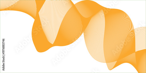 An elegant, abstract artwork features flowing lines in gradient orange that convey a sense of movement and energy, evoking a feeling of sophistication and modernity.