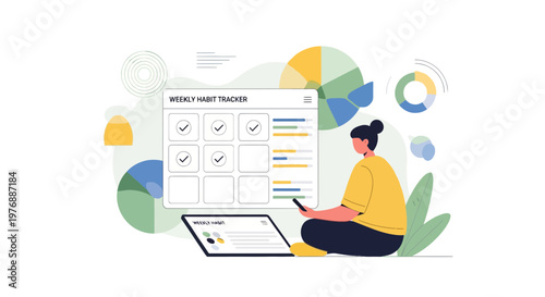 Healthy Lifestyle Concept with Fitness, Fresh Food and Wellness Routine