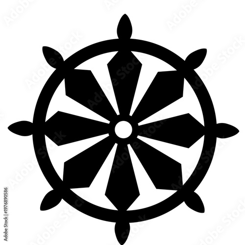 Dharmachakra Buddhist Wheel Symbol