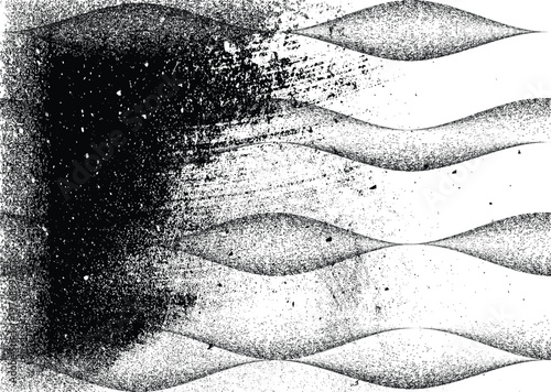 Rolled ink texture print . Distress Grunge background . Scratch, Grain, Noise, grange stamp .Place texture Over any Object to Create Grungy Effect .Rough edges vector. 