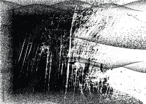 Rolled ink texture print . Distress Grunge background . Scratch, Grain, Noise, grange stamp .Place texture Over any Object to Create Grungy Effect .Rough edges vector. 