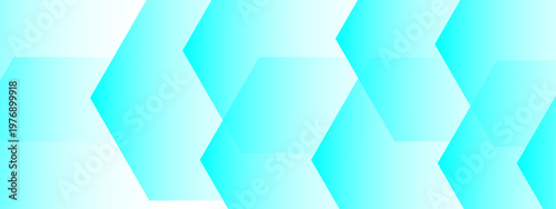 Abstract geometric cyan hexagons and modern futuristic digital design and repeating pattern and artistic graphical texture and cool vibrant color and minimalist background art.