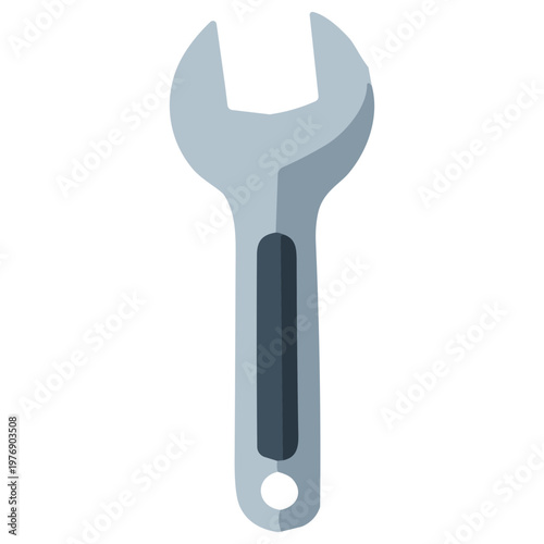 The illustration shows a large adjustable wrench with a hole.