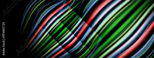 Abstract lines create dynamic wave pattern. Colors blend, forming vibrant visual experience. Smooth curves suggest movement, energy.