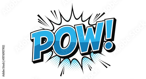 A comic book-style illustration of an explosion with the word POW in bold letters