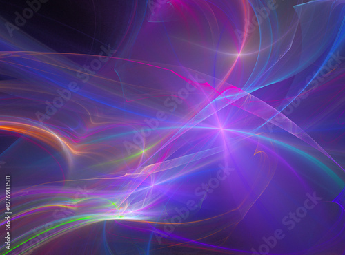 Fractal colored abstract on black background