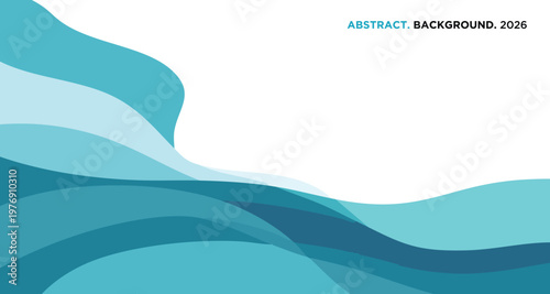 Abstract wavy blue background with fluid design elements