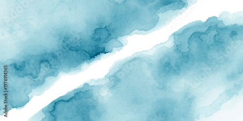 Beautiful abstract nature background of a fluffy white cloudscape against a bright blue summer sky with a vintage grunge texture and ethereal light