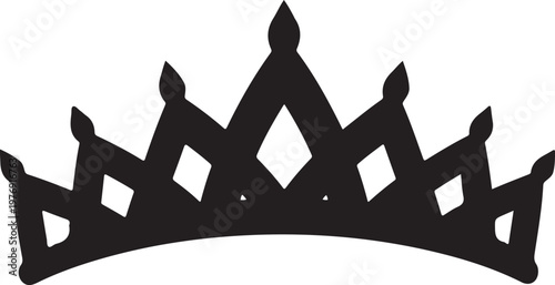 Crown icon silhouette symbol royal jewelry tiara crown royal headband accessory luxury crown
