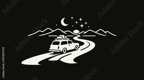Road Trip Adventure Under the Night Sky