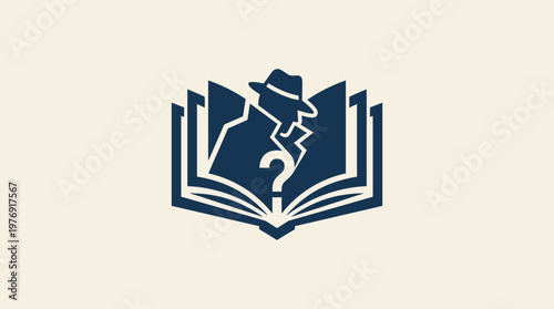 Mysterious Book With An Agent Silhouette